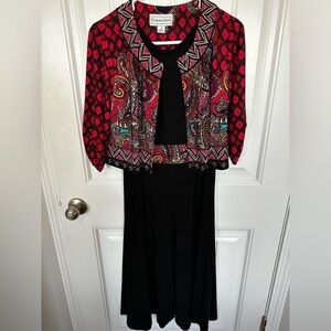 Chelsea Suite 2 Piece Set Sleeveless Dress Jacket Size 10
